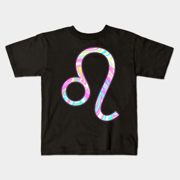 PSYCHEDELIC LEO Kids T-Shirt by SquareClub